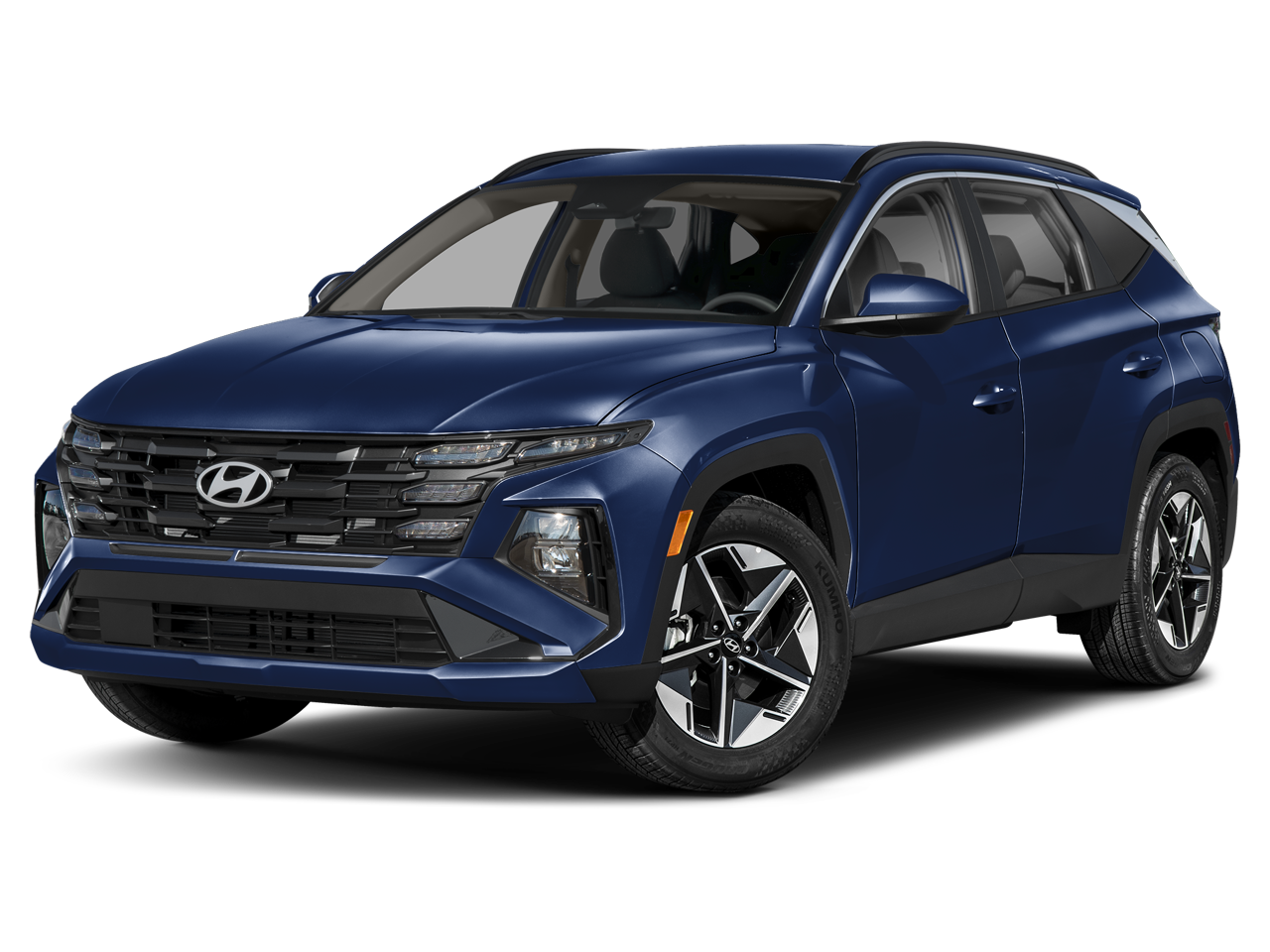 2026 Hyundai Tucson SEL in Atlantis Blue — front three-quarter view