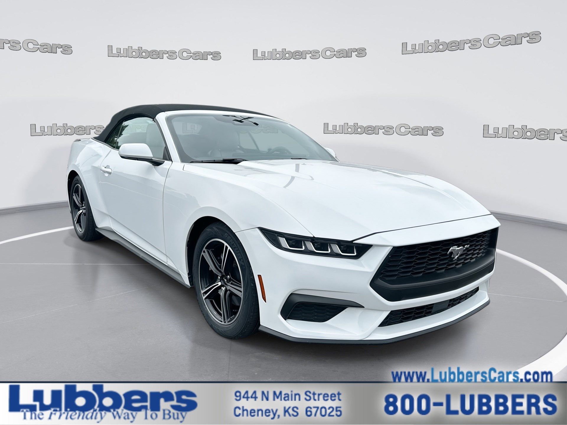 2024 Ford Mustang EcoBoost in White — front three-quarter view