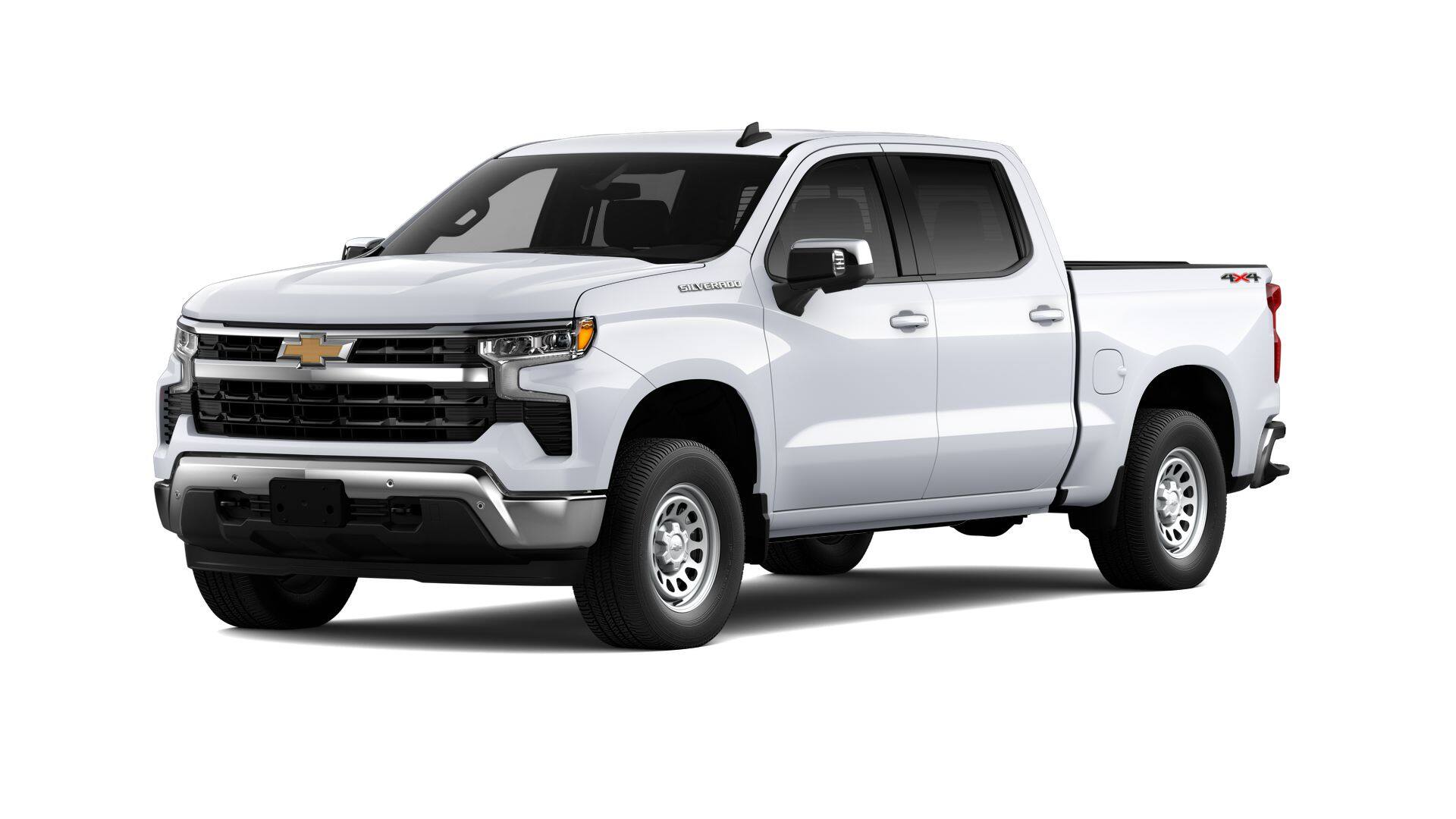 2026 Chevrolet Silverado 1500 LT in Summit White — front three-quarter view