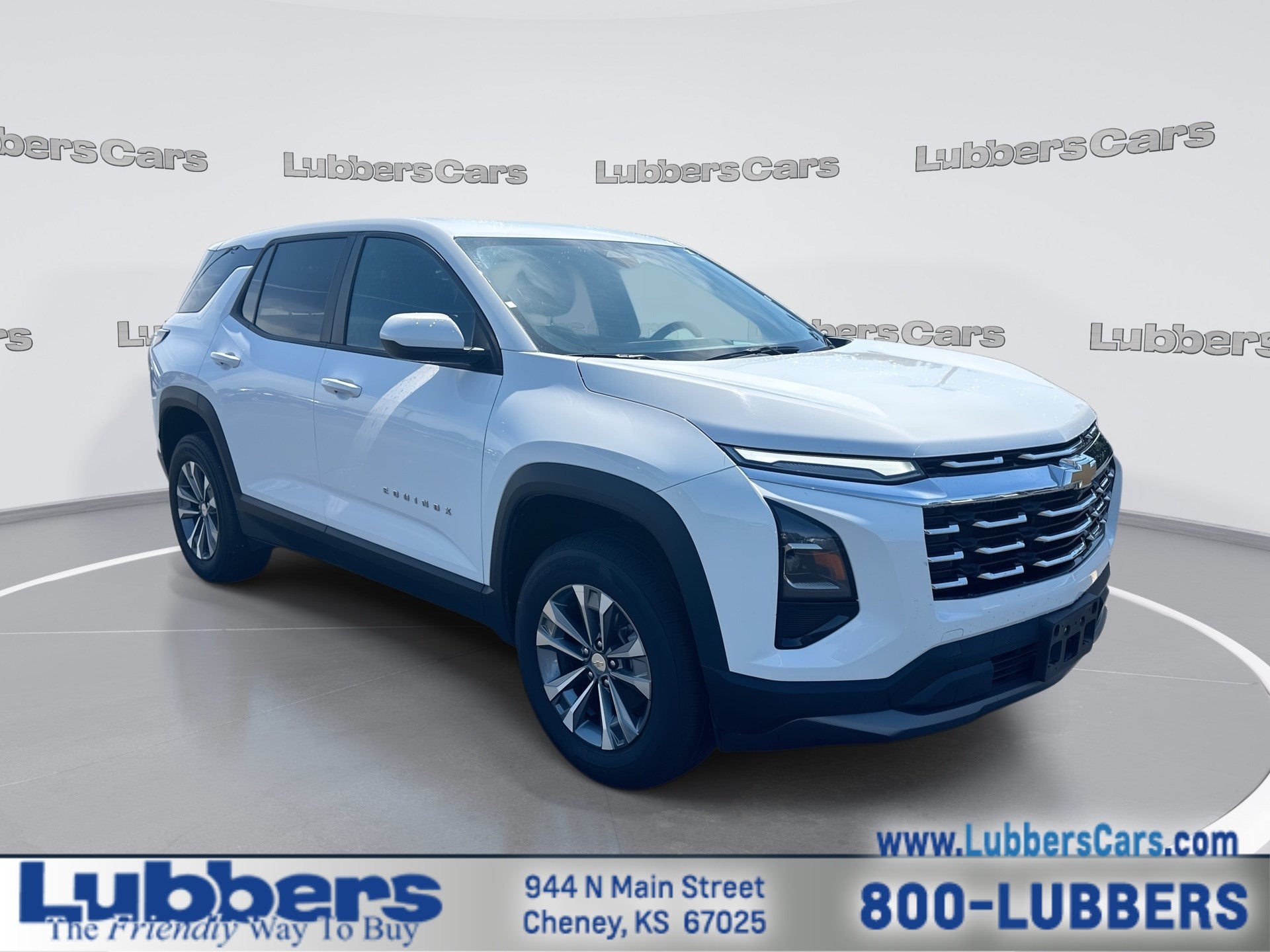 2025 Chevrolet Equinox LT in Summit White — front three-quarter view