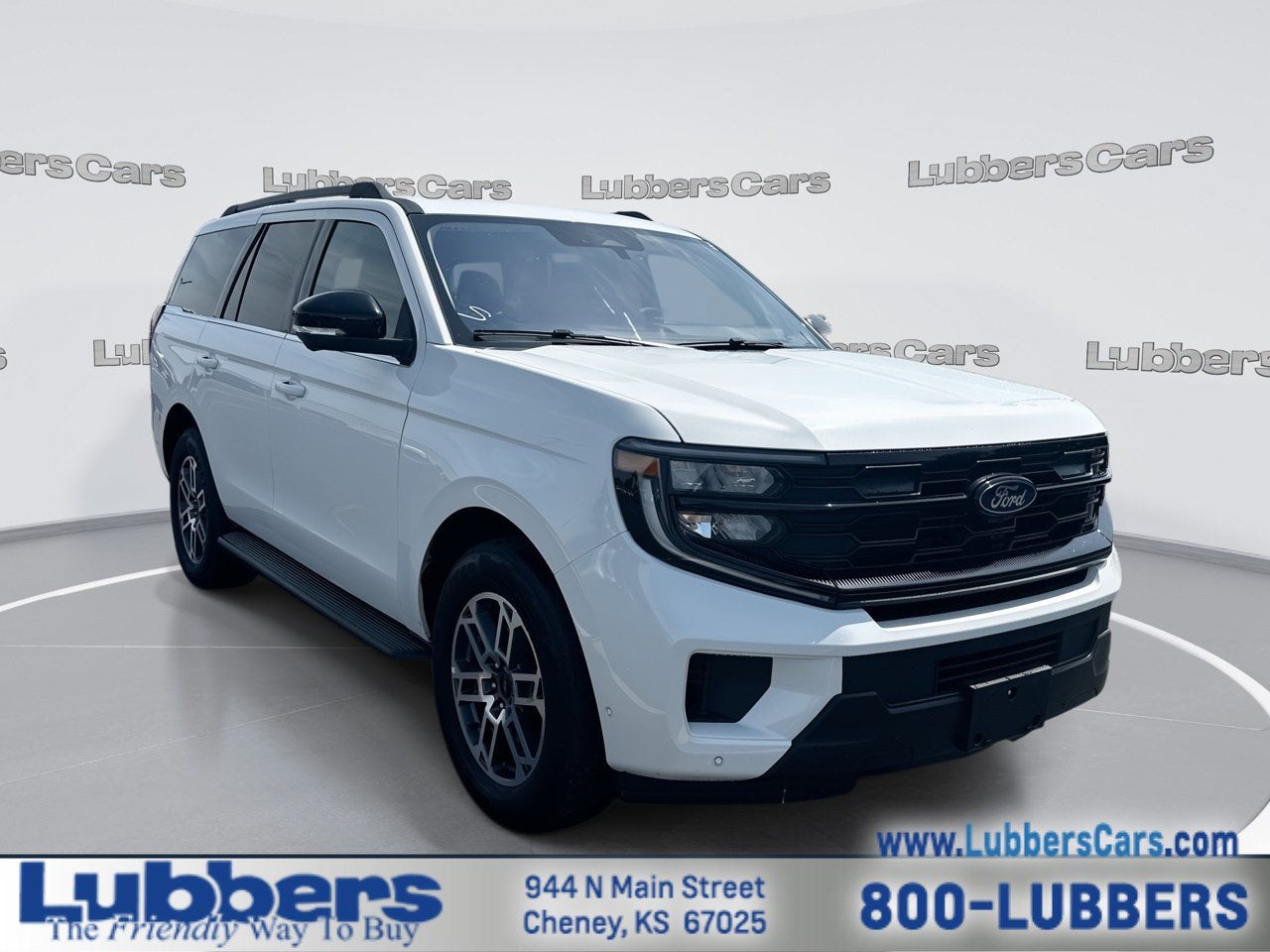 2025 Ford Expedition Active in Star White Metallic Tri-Coat — front three-quarter view