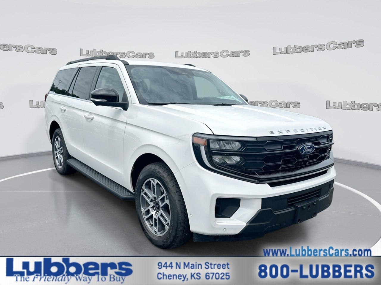 2025 Ford Expedition Active in Oxford White — front three-quarter view