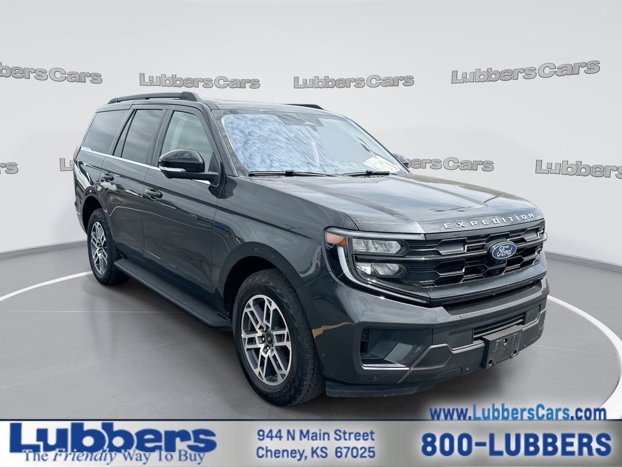 2025 Ford Expedition Active in Dark Matter Gray Metallic — front three-quarter view