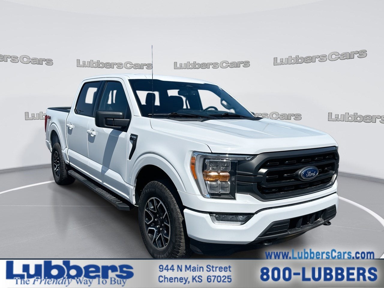 2023 Ford F-150 XLT in Oxford White — front three-quarter view
