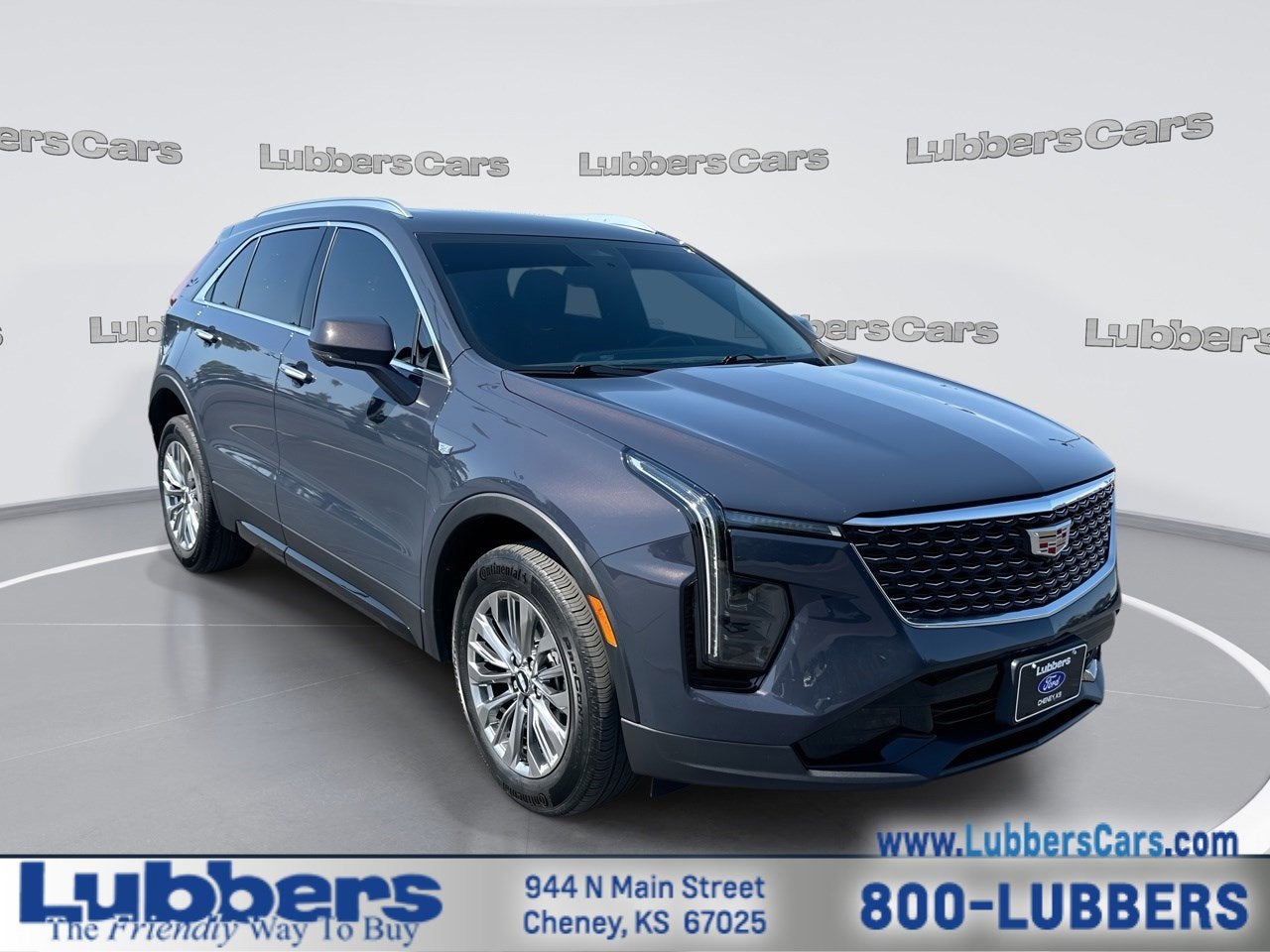2025 Cadillac XT4 FWD Premium Luxury in Midnight Sky Metallic — front three-quarter view