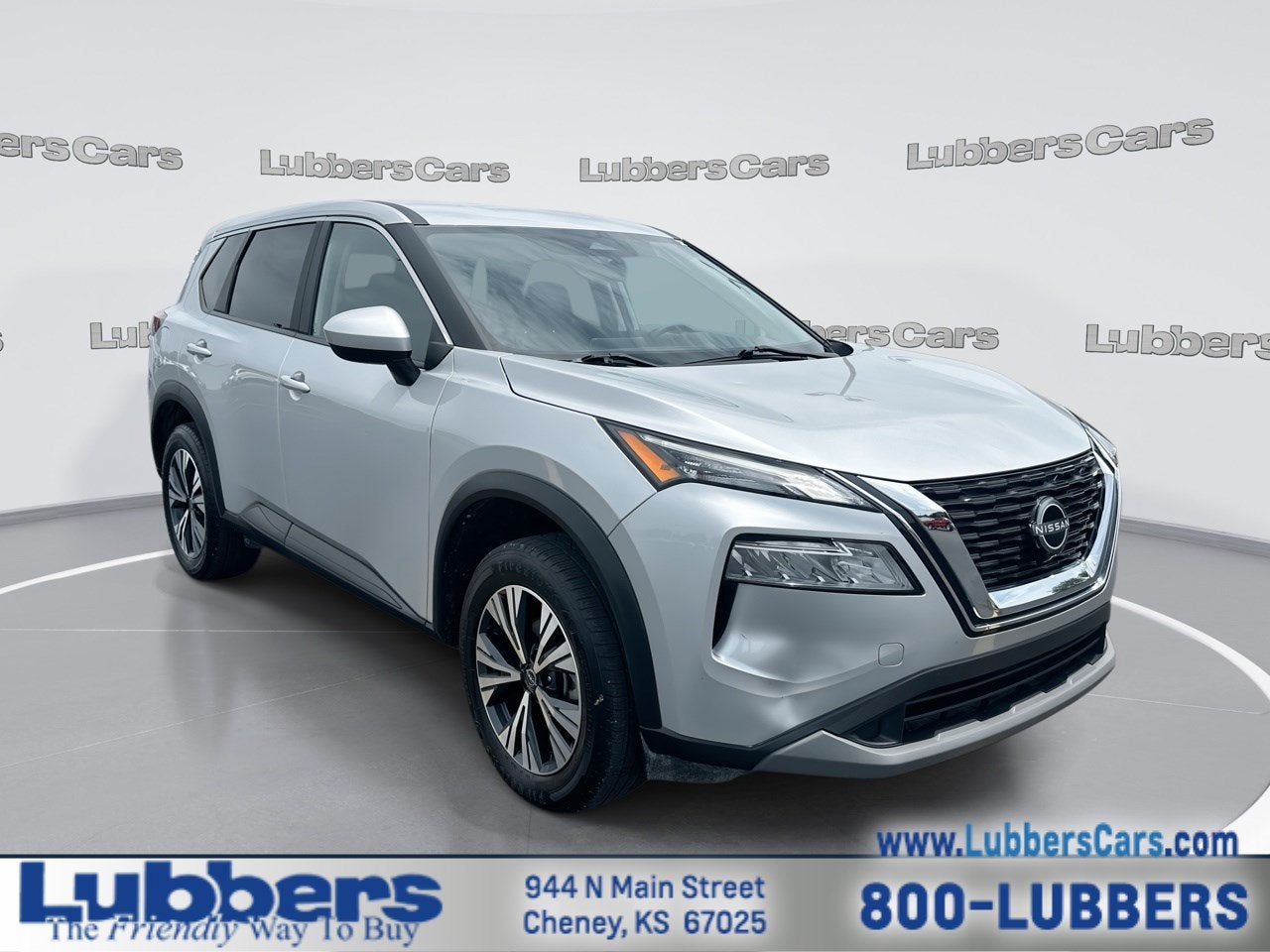 2023 Nissan Rogue SV in Brilliant Silver Metallic — front three-quarter view